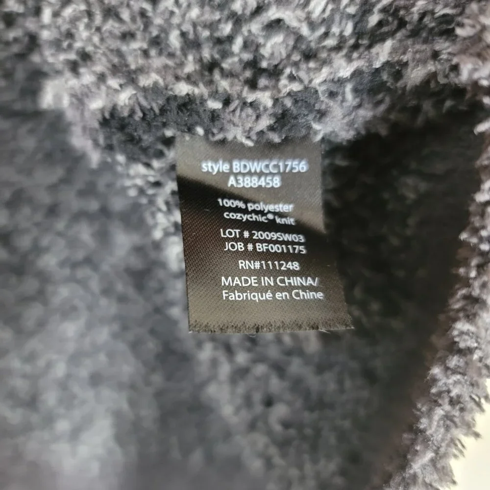 Barefoot Dreams CozyChic Seaside Crew Camo Sweater Carbon Size M